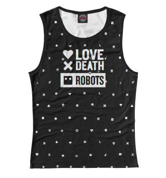 Майка для девочек Love, Death + Robots logo