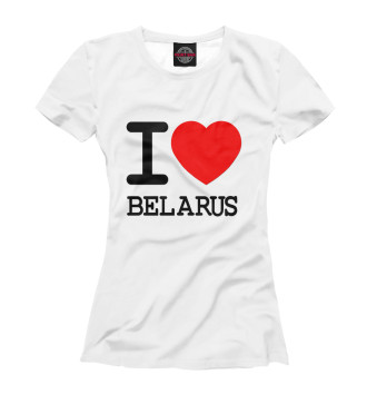 Футболка для девочек Я люблю Беларусь