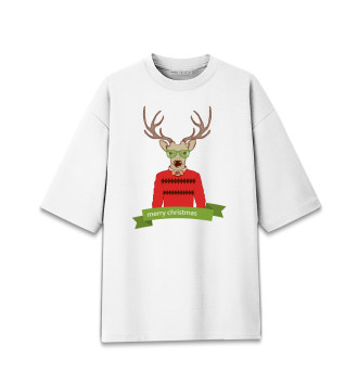 Мужская Хлопковая футболка оверсайз Oh my Deer