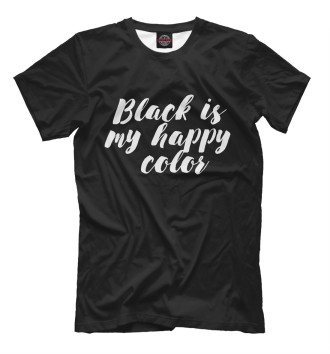 Мужская Футболка Black is my happy color