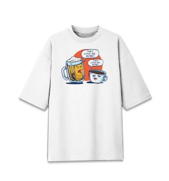 Хлопковая футболка оверсайз Beer