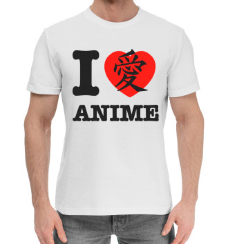 Мужская Хлопковая футболка I like anime