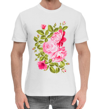Хлопковая футболка Розы и пионы