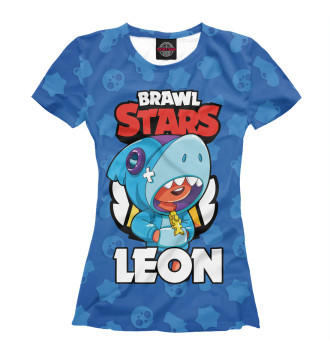 Женская Футболка Brawl Stars Leon Shark