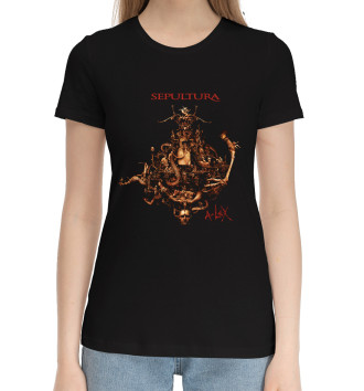 Женская Хлопковая футболка Sepultura