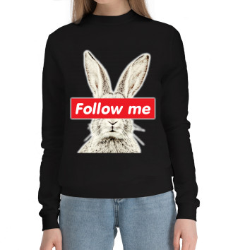 Женский Хлопковый свитшот Кролик Follow me