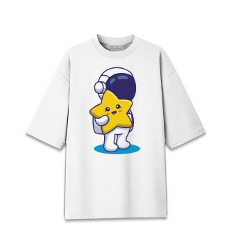 Женская Хлопковая футболка оверсайз Astronaut