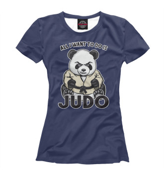 Женская Футболка Judo Panda