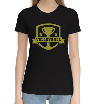Женская Хлопковая футболка Volleyball Cup