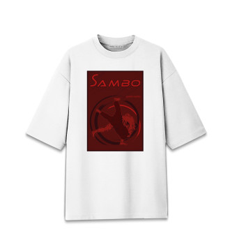 Хлопковая футболка оверсайз Самбо спорт
