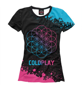 Футболка для девочек Coldplay Neon Gradient (colors)