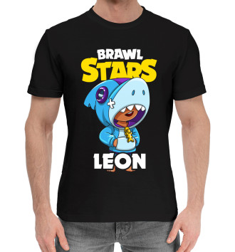 Мужская Хлопковая футболка Brawl Stars, Leon
