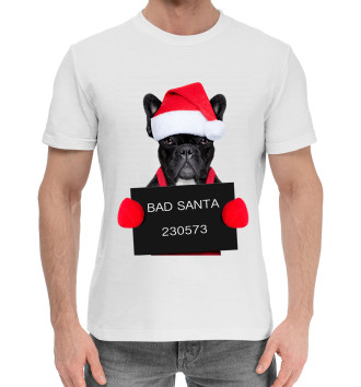 Мужская Хлопковая футболка Плохой Санта