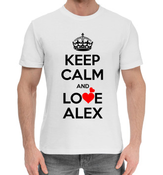 Хлопковая футболка Сохраняй спокойствие и люби Алексея
