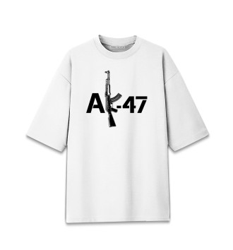 Мужская Хлопковая футболка оверсайз АК-47