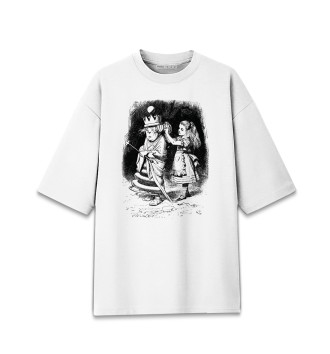 Мужская Хлопковая футболка оверсайз Алиса и королева