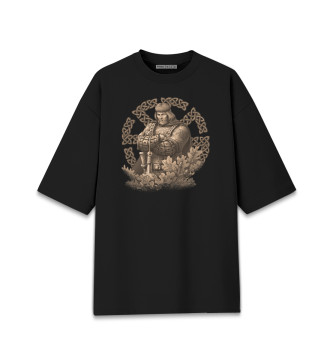 Хлопковая футболка оверсайз Славянин в символике