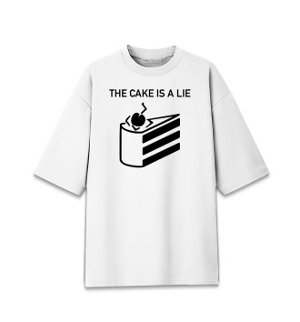 Хлопковая футболка оверсайз Торт - это ложь