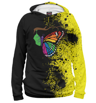 Мужское Худи Rainbow Butterfly Emerging