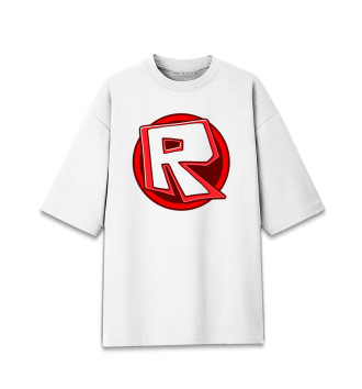 Женская Хлопковая футболка оверсайз Roblox Logo