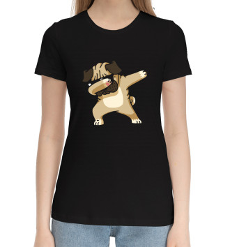 Хлопковая футболка pug dab