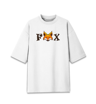 Женская Хлопковая футболка оверсайз Fox