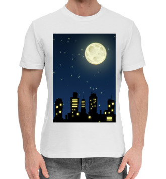 Мужская Хлопковая футболка City night