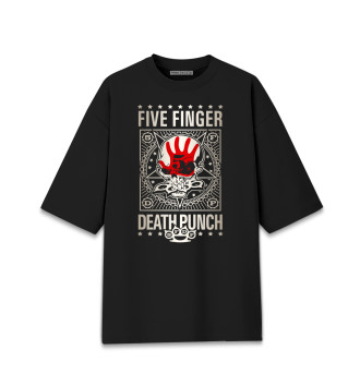 Женская Хлопковая футболка оверсайз Five Finger Death Punch