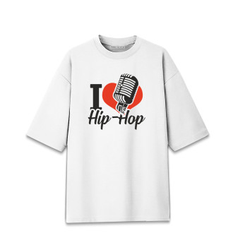 Женская Хлопковая футболка оверсайз Love Hip Hop