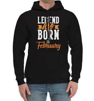 Хлопковый худи Legend are born in February