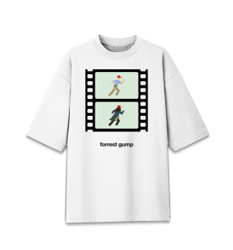 Мужская Хлопковая футболка оверсайз Форрест Гамп