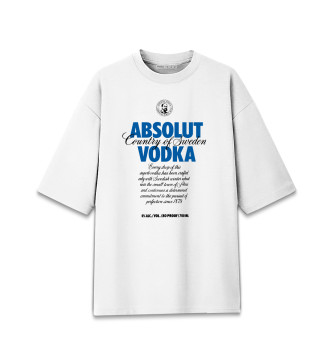 Хлопковая футболка оверсайз Absolut vodka 0%
