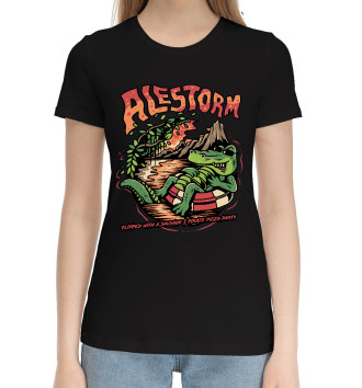 Женская Хлопковая футболка Alestorm
