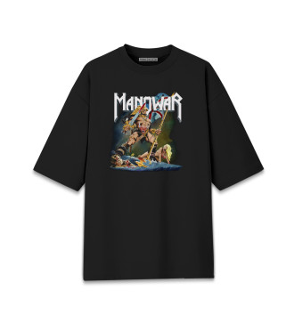 Женская Хлопковая футболка оверсайз Manowar