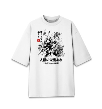 Хлопковая футболка оверсайз Nier: Automata