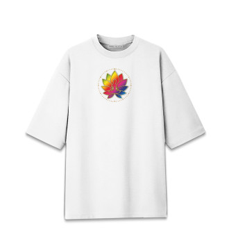 Мужская Хлопковая футболка оверсайз Медитация