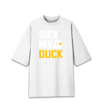 Хлопковая футболка оверсайз Sick my duck
