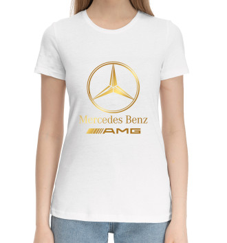 Женская Хлопковая футболка Mercedes-Benz Gold