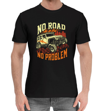 Хлопковая футболка No Road, No Problem