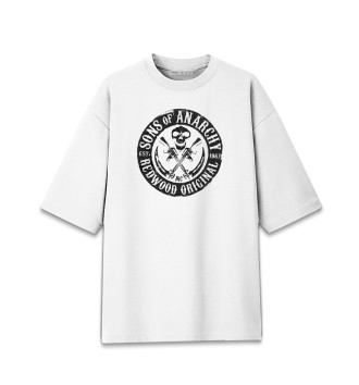 Женская Хлопковая футболка оверсайз Sons of Anarchy
