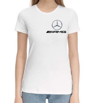 Женская Хлопковая футболка Mercedes AMG