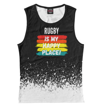 Женская Майка Rugby Is My Happy Place!