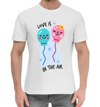 Мужская Хлопковая футболка Love is in the air