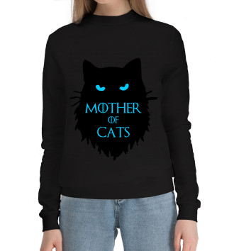 Хлопковый свитшот Mother of cats