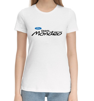 Женская Хлопковая футболка Ford mondeo