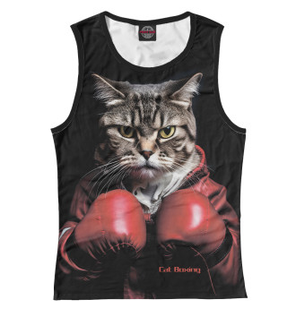 Майка для девочек Cat boxing