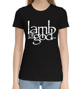 Женская Хлопковая футболка Lamb of god