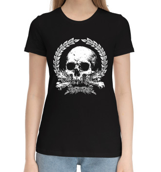 Женская Хлопковая футболка Skull