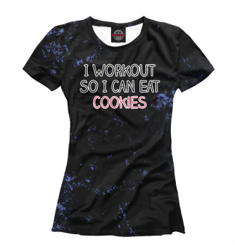 Футболка I Workout So I Can Eat Cook