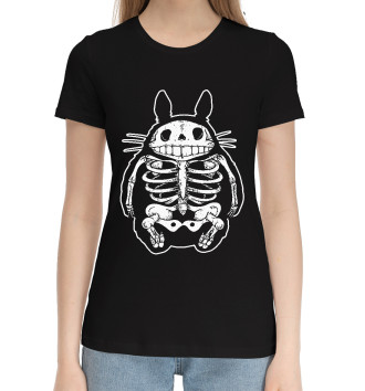 Женская Хлопковая футболка Totoro Bones